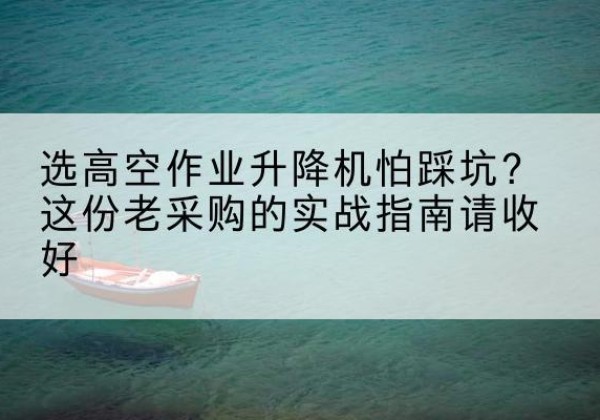鹤岗高空作业升降机厂家推荐-选高空作业升降机怕踩坑？这份老采购的实战指南请收好
